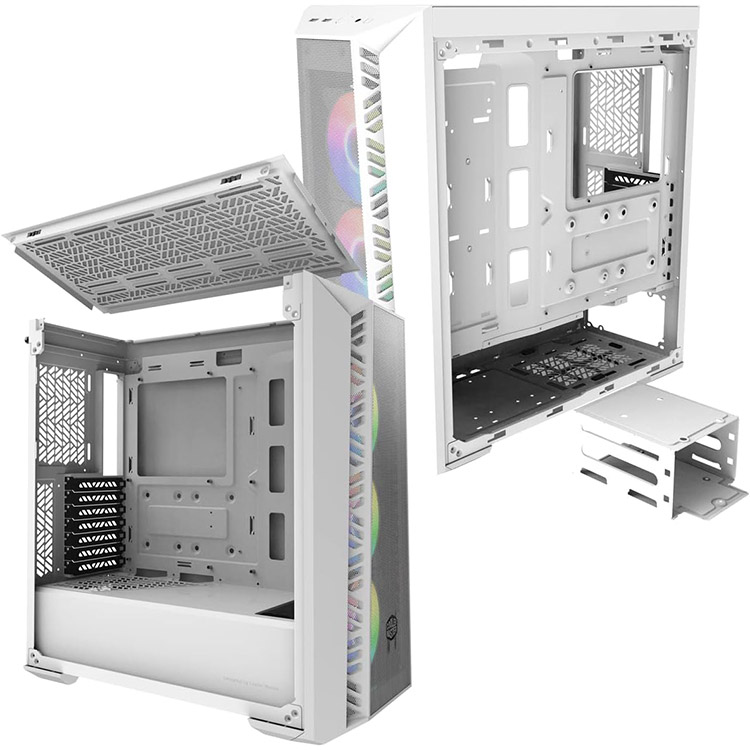 خرید کیس کامپیوتر Cooler Master MasterBox 520 Mesh - شاسی مید تاور - سفید